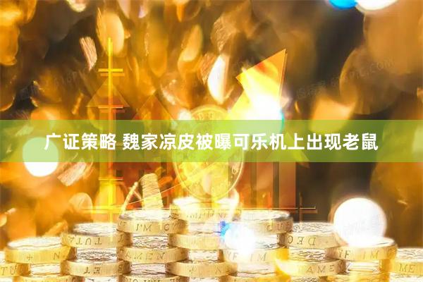 广证策略 魏家凉皮被曝可乐机上出现老鼠