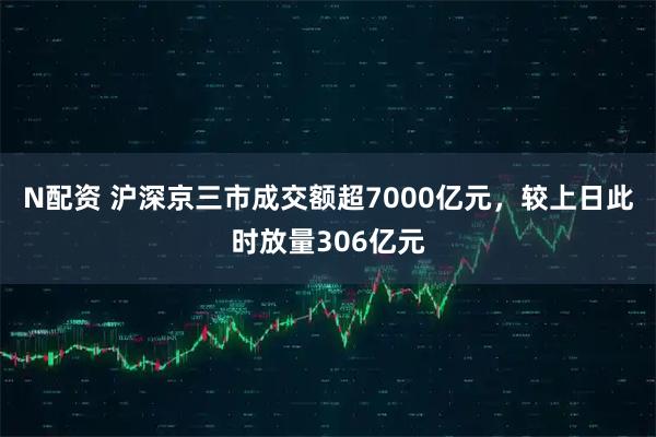 N配资 沪深京三市成交额超7000亿元，较上日此时放量306亿元